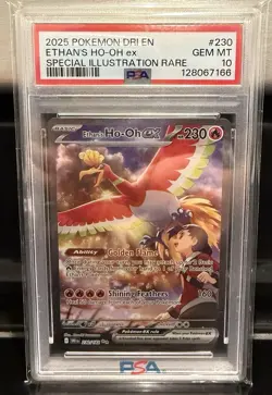 POKEMON 2025 ETHAN'S HO-OH EX #230 PSA 10 - Image 1