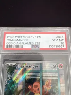2023 POKEMON SVP EN-SV BLACK STAR PROMO #044 CHARMANDER PSA 10 - Image 2