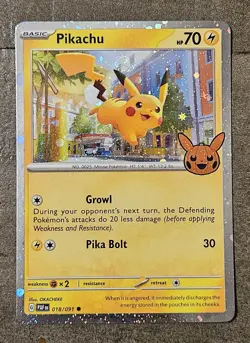 Pokemon TCG Halloween Trick Or Trade 2024 Pikachu #18/91 Cosmos Common - Image 1
