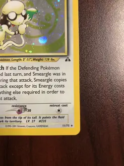 Pokemon Smeargle 11/75 Neo Discovery Holofoil - LP - Image 4