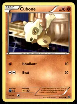 2012 Black & White - Dragons Exalted Cubone Basic/Common #60 - Image 1