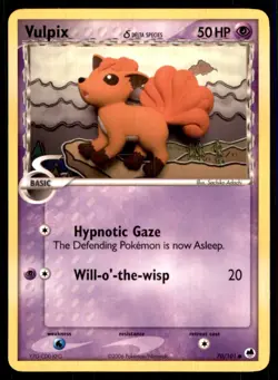 2006 EX - Dragon Frontiers Vulpix Basic/Common #70 - Image 1