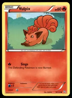 2012 Black & White - Dragons Exalted Vulpix Basic/Common #18 - Image 1