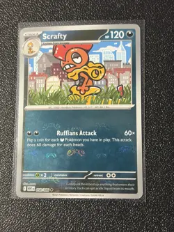 Scrafty 058/086 (Master Ball Pattern) SV: White Flare Pokemon TCG 2025 NM - Image 1
