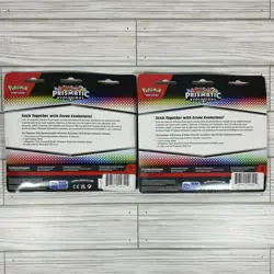 Pokemon TCG Prismatic Evolutions Tech Sticker Collection Lot of 2 - Image 2