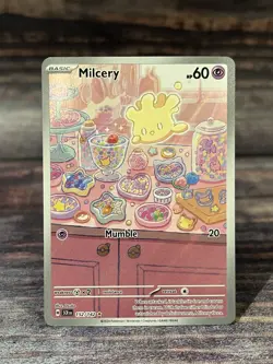Pokemon TCG Milcery 152/142 Stellar Crown Holo Illustration Rare Mint Condition - Image 1
