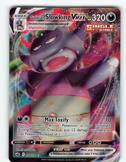 GALARIAN SLOWKING VMAX 100/198 HOLO RARE VMAX CHILLING REIGN POKEMON NM - Image 2