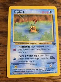 Pokemon Wotc Black Star Promo # 20 Psyduck,,not played - Image 1