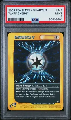 2003 Pokemon Aquapolis #147 Warp Energy PSA 9 Card MINT Trusted Seller Free Ship - Image 1