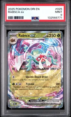 2025 Pokemon Destined Rivals # 025 Rabsca EX PSA 9 Card MINT Trusted Seller! - Image 1