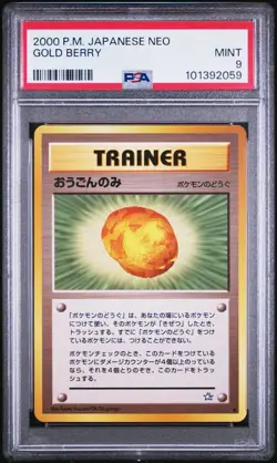 2000 Pokemon Japanese Neo Gold Berry Non Holo PSA 9 Card! MINT! Trusted Seller! - Image 1