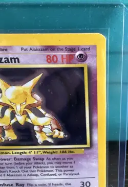 Alakazam 1/102 Base Set Holo Pokemon Card TCG - Image 4