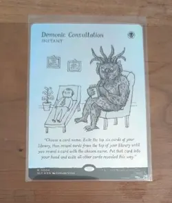 MTG Magic the Gathering Demonic Consultation (foil) Encyclopedia of Magic #4 LP - Image 1