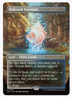 MTG Hallowed Fountain (Borderless) (347) | NM | Lorwyn Eclipsed {ECL} - Image 1