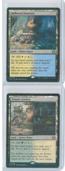 2x MTG Magic The Gathering Lorwyn Eclipsed Rare Land Lot - Image 1