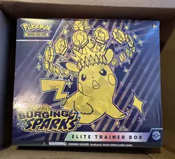 Pokemon TCG Scarlet & Violet Surging Sparks ETB Elite Trainer Box Sealed New - Image 1