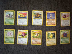 1999 Pokemon Jungle 1st Edition Lot - 10 Cards - Pikachu, Eevee, Butterfree, etc - Image 1