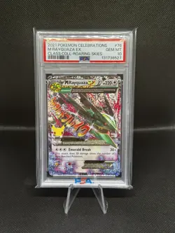 2021 POKEMON CELEBRATIONS CLASSIC COLLECTION #76 M RAYQUAZA EX PSA 10 - Image 1