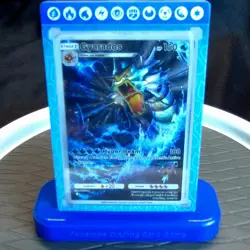 Gyarados Pokemon Pocket TCG Card Holo Genetic Apex w/ BLUE Ultra Pro Case *Read - Image 1