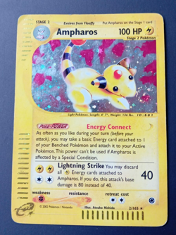 Pokemon Ampharos 2/165 Expedition Holo ENG Pokemon PLAYED - Vintage - Image 1
