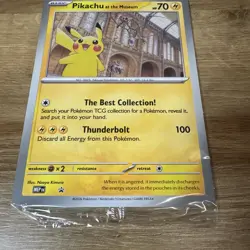 Pokemon x Natural History Museum Promo - Pikachu At The Museum JUMBO card - GSP - Image 2