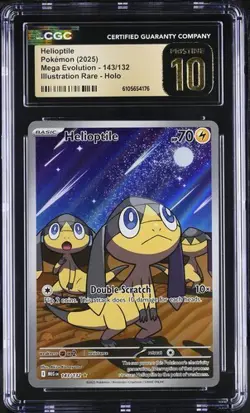 Pokemon Heliopt (2025) Mega Evolution 143/132 CGC PRISTINE 10 - Image 1