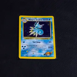 Vintage Pokemon TCG Gym Heroes - Misty's Seadra Prerelease Holo Rare - Near Mint - Image 1
