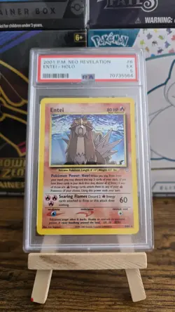 PSA 5 Entei 06/64 Neo Revelation Holo Rare Pokemon TCG 2001 English - Image 1