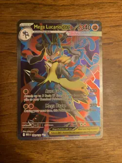 Pokemon TCG Holo Ultra Rare Full Art Mega Lucario 160/132 - Image 1