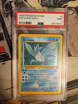 Pokemon TCG 1999 Fossil Articuno Holo Rare Card 2/62 - Image 1