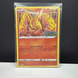 MOLTRES SWSH185 BRILLIANT STARS POKEMON (PRE-RELEASE STAMPED PROMO HOLO, LP) - Image 1