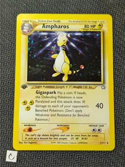 Ampharos 1/111 Neo Genesis 1st Edition Holo Rare WOTC Pokemon TCG NM - Image 1