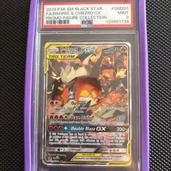 Pokemon TCG Reshiram & Charizard GX SM201 Black Star Promo Tag Team Holo - Image 1