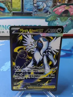 Mega Absol ex 161/132 Full Art NM/M Pokemon Card ME01: Mega Evolution - Image 1