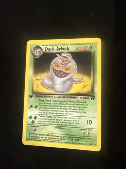 Dark Arbok 19/82 1st Edition Team Rocket Rare Pokemon Card TCG - Image 1