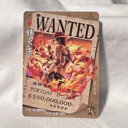 One Piece Card OP-01-134 PORTGAS D ACE Wanted Poster - Image 1