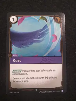 GUST 169/298 RIFTBOUND LEAGUE OF LEGENDS RARE FOIL ENGLISH CARD - Image 1
