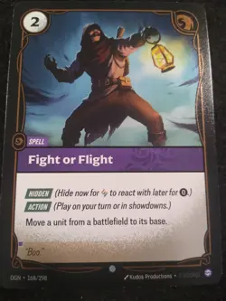 FIGHT OR FLIGHT 168/298 RIFTBOUND LEAGUE OF LEGENDS RARE FOIL ENGLISH CARD - Image 1