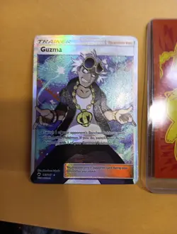 Pokemon Guzma Holo Full Art Ultra Rare TCG Card Burning Shadows 143/147 NM FAST - Image 2