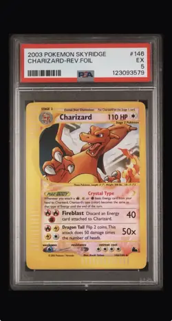 Charizard Skyridge Reverse Holo PSA 5 146/144 Card New Cert - Image 1