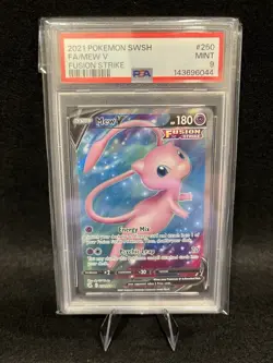 Pokemon TCG Mew v Fusion Strike Holo Card PSA 9 Mint 250/264 Full Art - Image 1