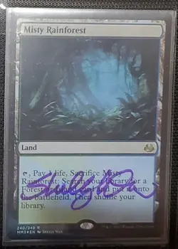 MTG FOIL MISTY RAINFOREST SIGNED BY SHELLY WAN - Image 1
