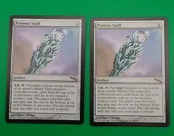 Lot 2x Proteus Staff Mirrodin Magic The Gathering Pair - Image 1