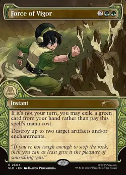 MTG Force of Vigor - Rainbow Foil, Secret Lair Drop Series, Near Mint, English - Image 1