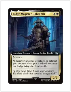 Judge Magister Gabranth (Extended Art) #495 (NM) Final Fantasy FIN Magic MTG - Image 1