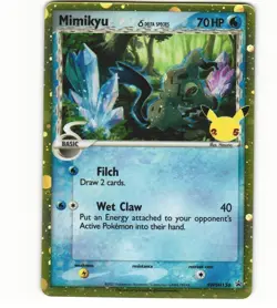 2021 Near Mint Pokemon Mimikyu Delta Holo SWSH136 25th Celebrations Collection - Image 1