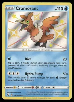 Pokemon Cards Cramorant SV030/SV122 Shining Fates Shiny Vault Rare Shiny NM *2 - Image 1