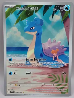 Pokemon TCG Misty's Lapras Destined Rivals 194/182 Illustration Rare NM - Image 1
