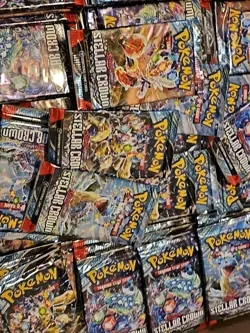 Lot of (200) Pokemon TCG Scarlet & Violet Stellar Crown Booster Packs Sealed - Image 4