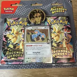 Pokemon TCG - Ascended Heroes 2 Pack Collection Blister Larry's Komala SEALED ✅ - Image 2